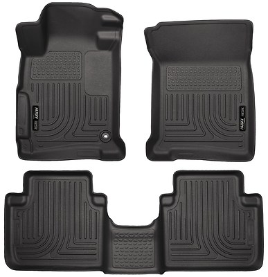 Black Husky Liners WeatherBeater Floor Mats - 2013-2016 Honda Accord Sedan-2 Row