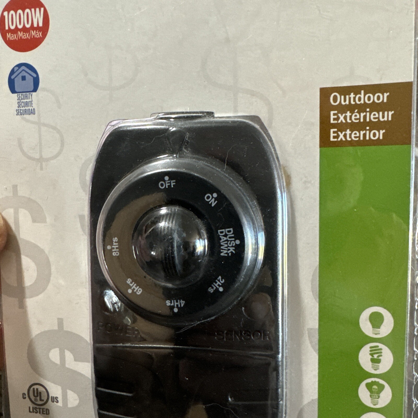 Westek TM14DOLB Black 120V 15A 1000W Programmable Outdoor Photocell Timer New