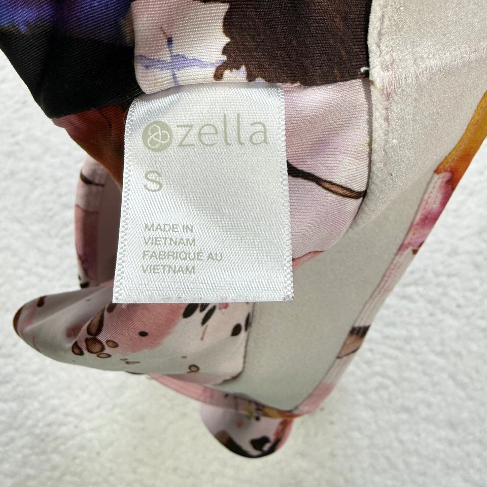 Sujetador deportivo Zella para mujer pequeño estampado de acuarela espalda deportiva ropa deportiva Foto 4 de 4