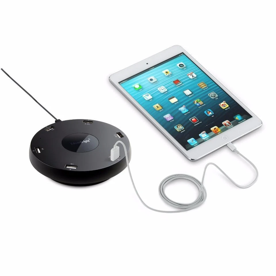 EdisonBright 51 Watts 6 Port USB desktop charger Multi Port f/iphone/ipad/tab - Image 4 of 4
