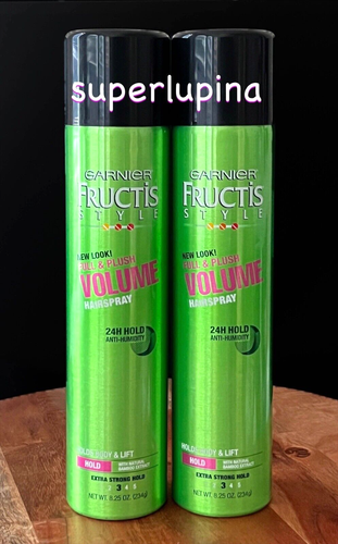 2x Garnier Fructis Style Full & Plush Volume Hair Spray NEW 8.25 oz