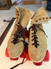 Vintage Roller Skates Brown Suede Size 8 Women's Chicago Roller Skates