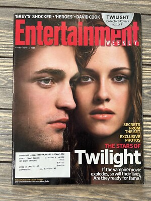 ENTERTAINMENT WEEKLY MAGAZINE  TWILIGHT COVER NOVEMBER 14, 2008
