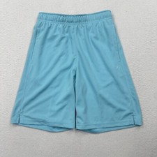 DSG Mesh Training Shorts Size Youth Large Blue Loose Fit Elastic Waist