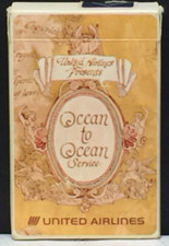 Vintage Deck of United Airlines Playing Cards - Ocean to Ocean Service