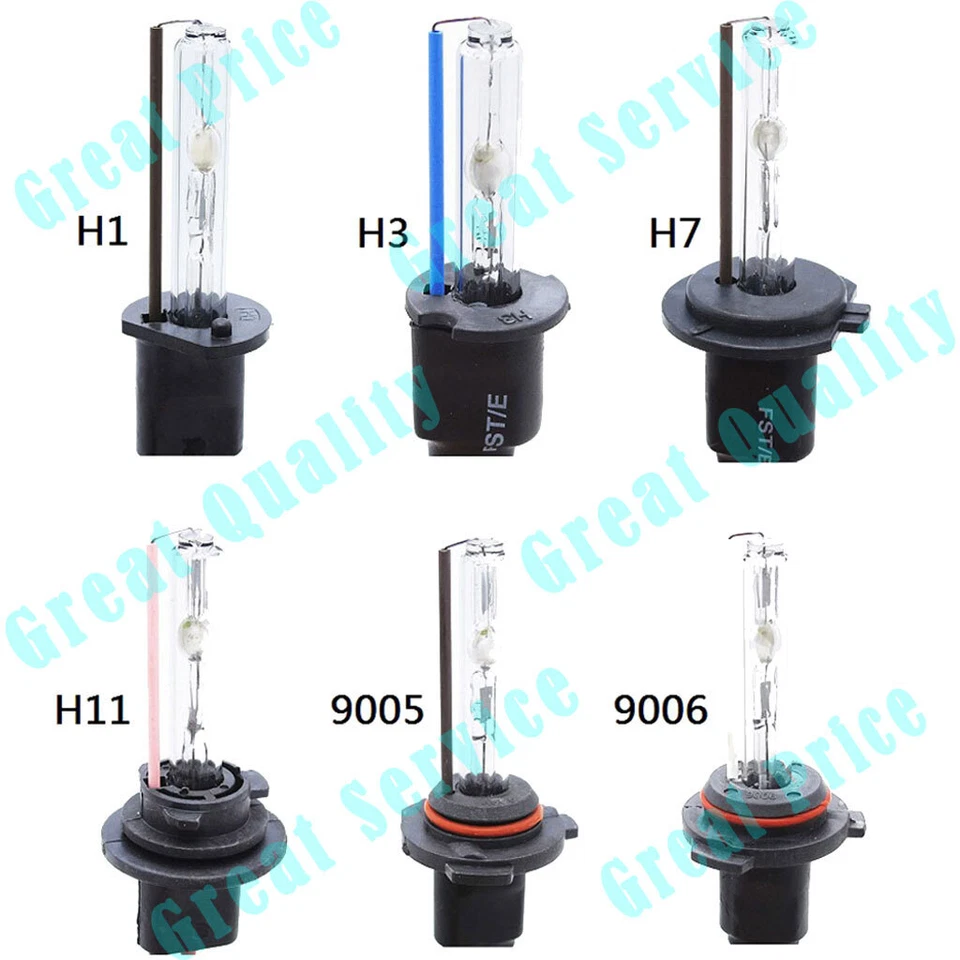 Pair Xenon Bulbs HID Replacement Light 9006 9005 H1 H7 H4 H8 H11 HB3 6000K White - Image 2 of 4