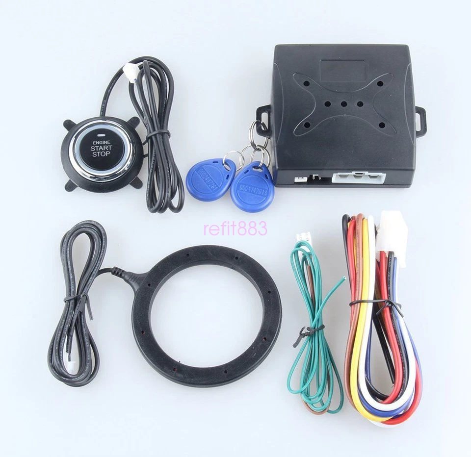Car SUV Engine Push Start Button RFID Lock Ignition Starter Driving Security Kit Foto 2 de 4