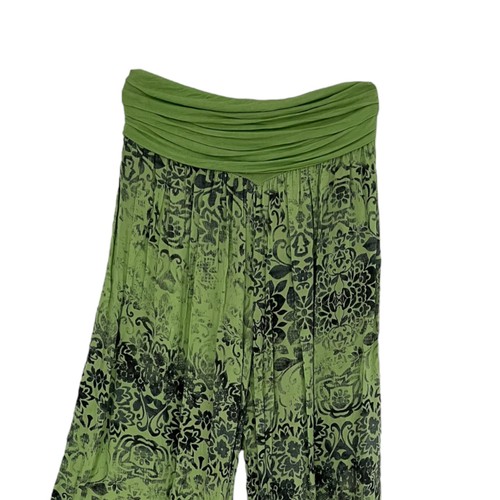 Damas Mujeres Italiano Lagenlook Estampado Floral Viscosa Boho Harén Ali Baba Pantalones - Imagen 76 de 96