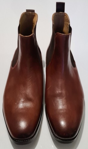 Chapman And Moore Leather Ankle Chelsea Boots Tan size uk 11 eu 45 - Picture 1 of 6