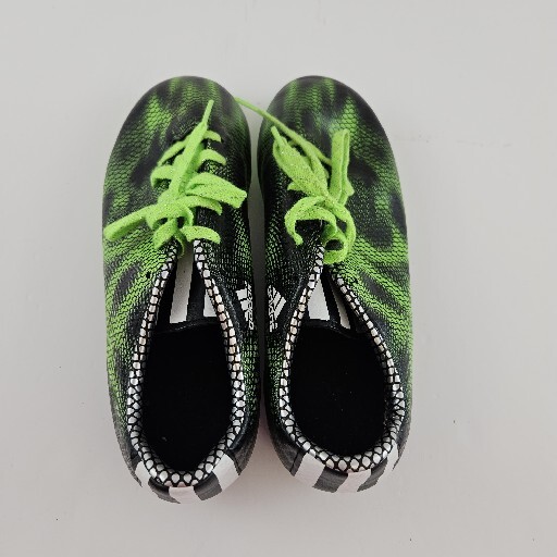 Adidas F10 FG Solar Green White & Black Mens Football Boots UK Size 5.5