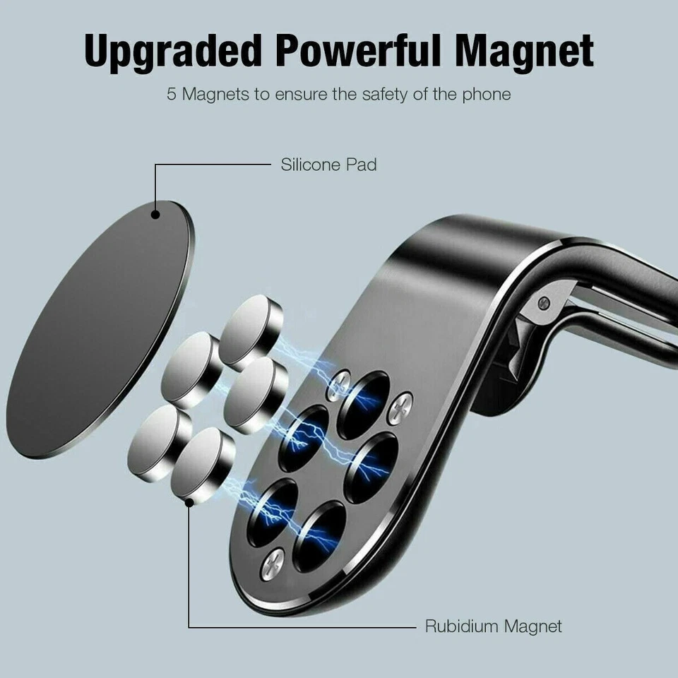  Universal Magnetic Car Mount Cell Phone Stand Holder For iPhone Samsung GPS - Image 3 of 4