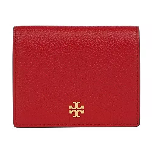 [Tory Burch] Outlet 84691 607 BLAKE COLOR BLOCK MINI WALLET TORY  RED/TIRAMISU