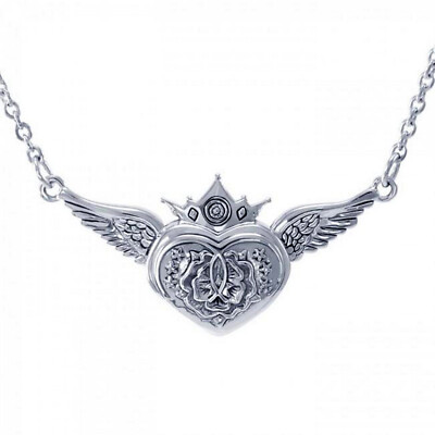 Brigid Ashwood 925 Silber Claddagh Anhänger Collier keltisches Herz v. Magdalena