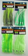 20 Supertackle - 4¾" Chartreuse / Green Octo - High Glow or UV  -  Salmon troll