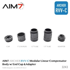 AIM7 ARCHER RVV-C Modular Linear Comp Multi 223, 30CAL, 9mm Aluminum Black