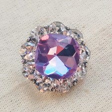 6Pcs Rhinestone Buttons Women Girls Clothes DIY Crafts Sewing Accessories Shiny