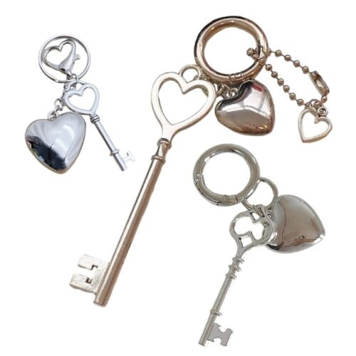 3pcs Heart Shaped Keychain key Charm Keyring Charm Backpack Pendant Fashionable - Picture 1 of 8