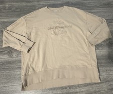 Disney World Parks Mickey Mouse Pullover Sweater Sweatshirt Adult M Beige