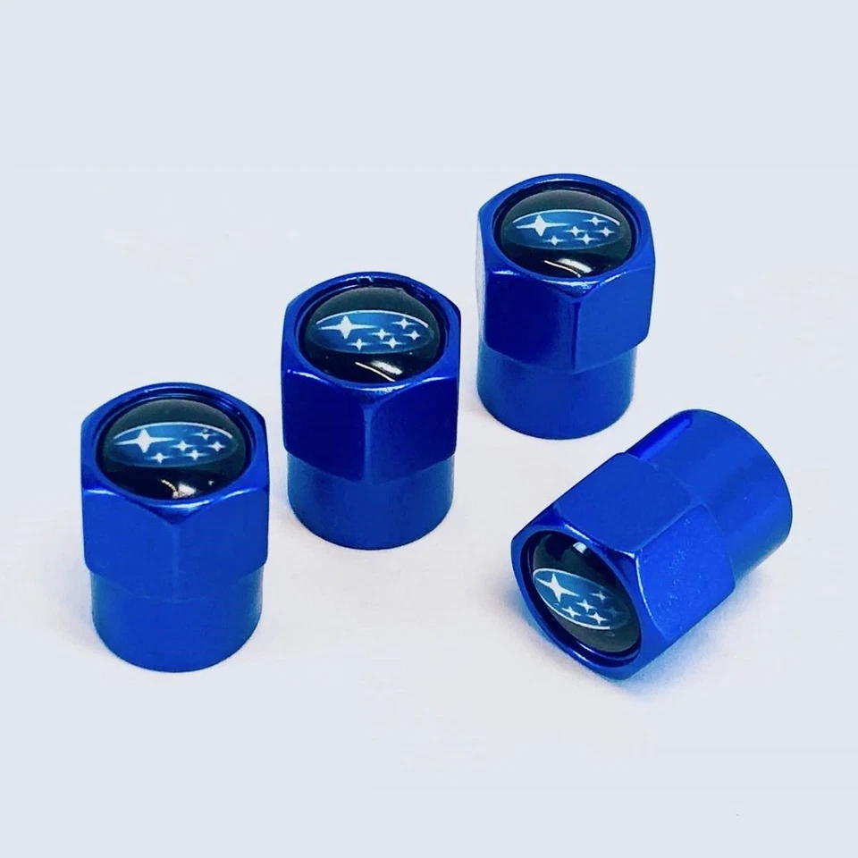 Compatible with Subaru 4Pcs Tire Valve Stem Caps Black Anodized Aluminum Set - Image 4 of 4