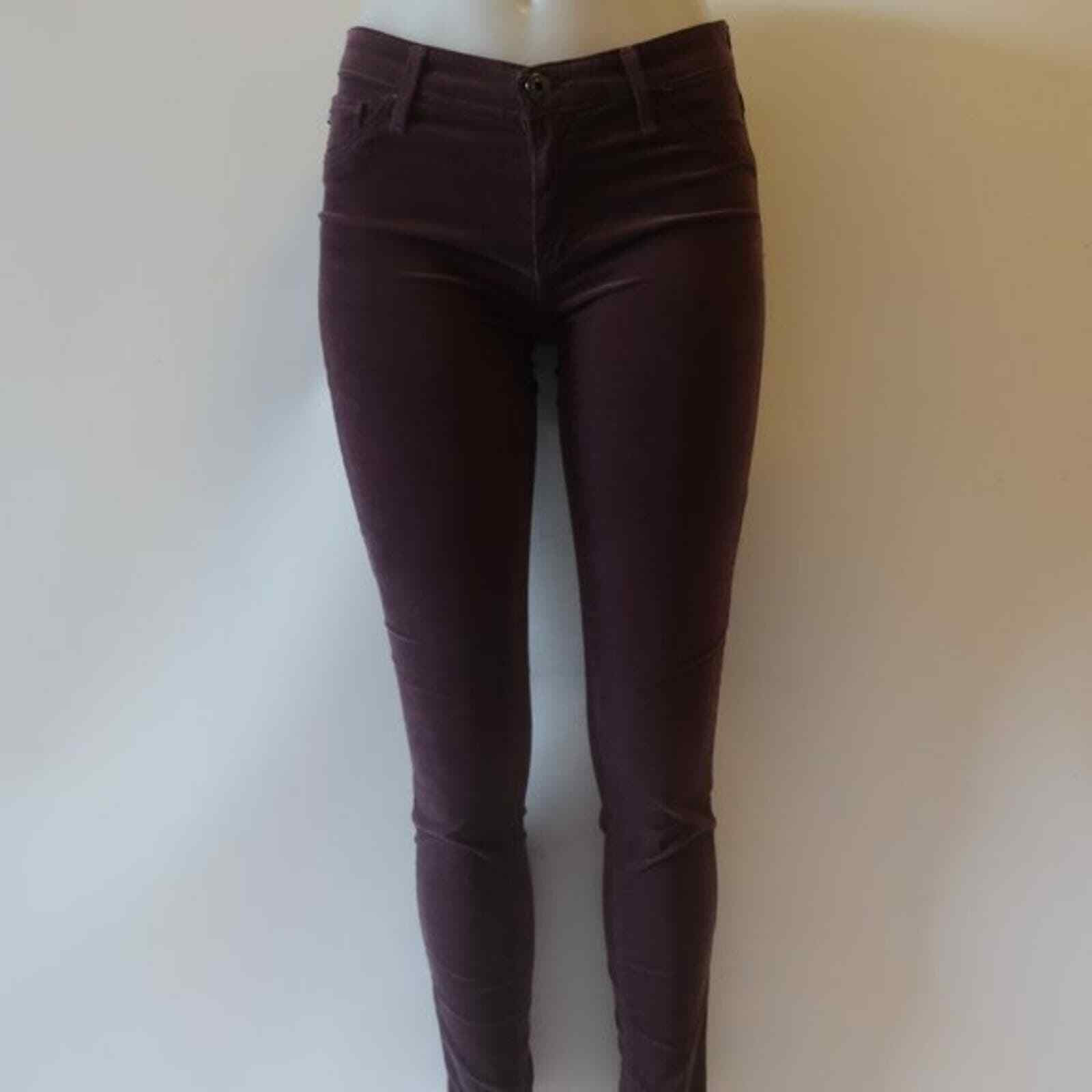 AG Adriano Goldschmied Burgundy Corduroy Legging Super Skinny Stretch Jeans 26 thumbnail 10
