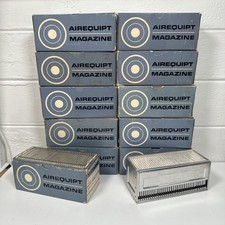 Vintage Lot 11 w/ Box Airequipt Metal Slide Magazine Tray Holds 36 2 x 2"