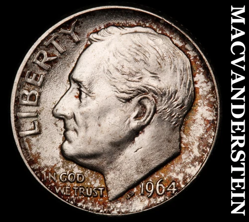 1964-D Roosevelt Dime- Silver Choice Gem Brilliant Uncirculated Luster #i5455