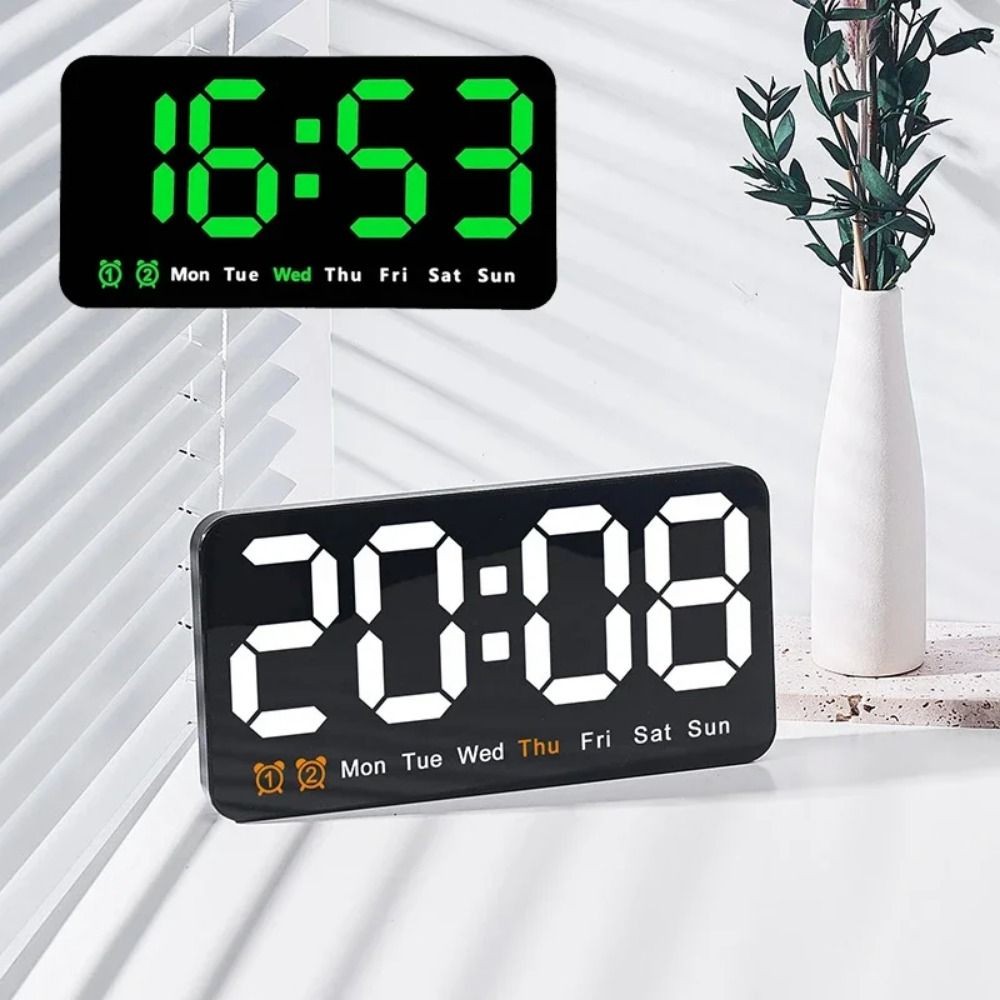 12/24H Format LED Digital Clock Wall-mounted Clock  Home Use