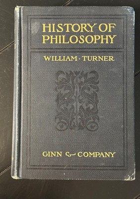 VINTAGE History of Philosophy William Turner 1903 Book Green Cover