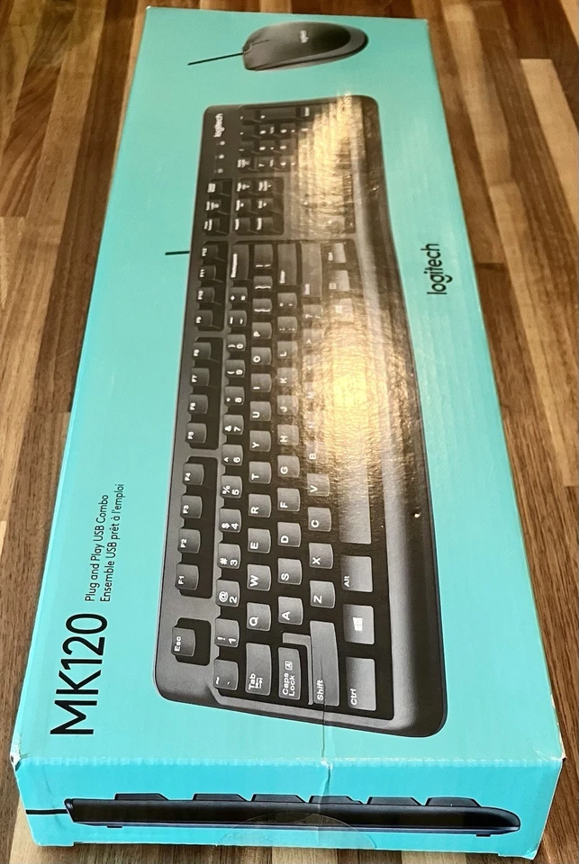 Brand New!~Logitech Fullsize Optical Keyboard and Mouse~Black - Image 4 of 4
