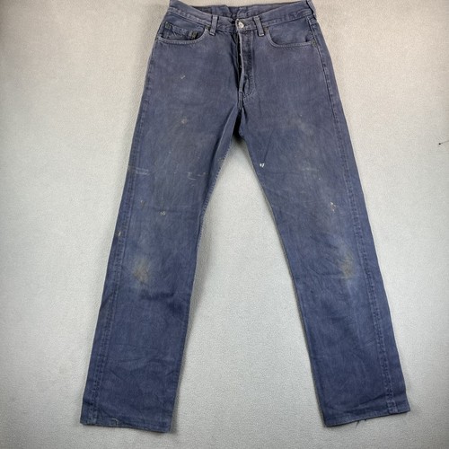 Vintage Levis 501 Jeans Mens 30x32 Blue Made USA Button Fly Distressed 90s