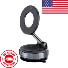 Car Vacuum Magnetic Phone Holder 360 Suction Cup Mount Stand Fold-able Strong 