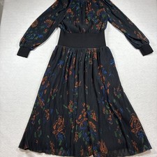 Tory Burch Long Sleeve Ribbed Waist Dark Fairy Old Money Dress Business S