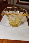 Vintage Murano Art Glass Honey Amber Dish/ Bowl