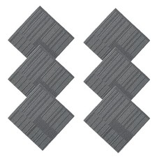 6 Pcs Flame Retardant Carpet Peel and Stick Self-adhesive Indoor Floor Tiles