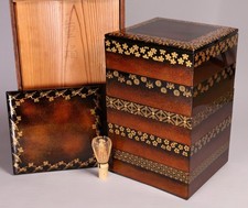Japanese Lacquer 5-Tier Traditional Lunch Boxes Jubako 14.5inch Auspicious Motif
