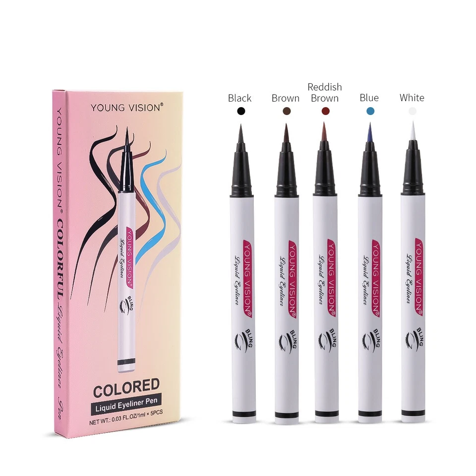 5 PCS Liquid Eyeliner Set Matte Waterproof Smudge-proof Long Lasting Eye Makeup - Image 2 of 4