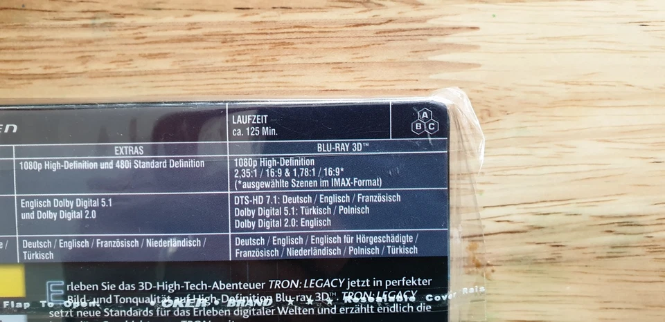 Tron Legacy Steelbook 3D Blu-ray German Edition Rare OOP Mint Condition - Image 4 of 4