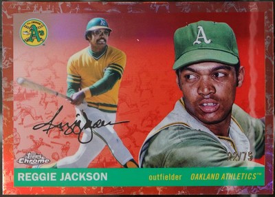 2025 Topps Chrome Platinum - Platinum Toile Cream / #337 Reggie Jackson /75 NM