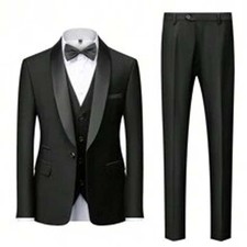 Caelus 3 Pieces Men's Slim Fit Formal Suit, Business/Social Occasion, Wedding
