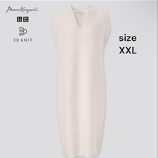UNIQLO MameKurogouchi Collaboration 3D Knit Cocoon Dress OffWhite XXL Near Unuse