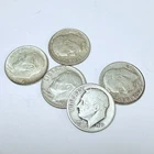 ROOSEVELT SILVER DIMES LOT OF 5 - 90% SILVER FREE SHIPPING #8195
