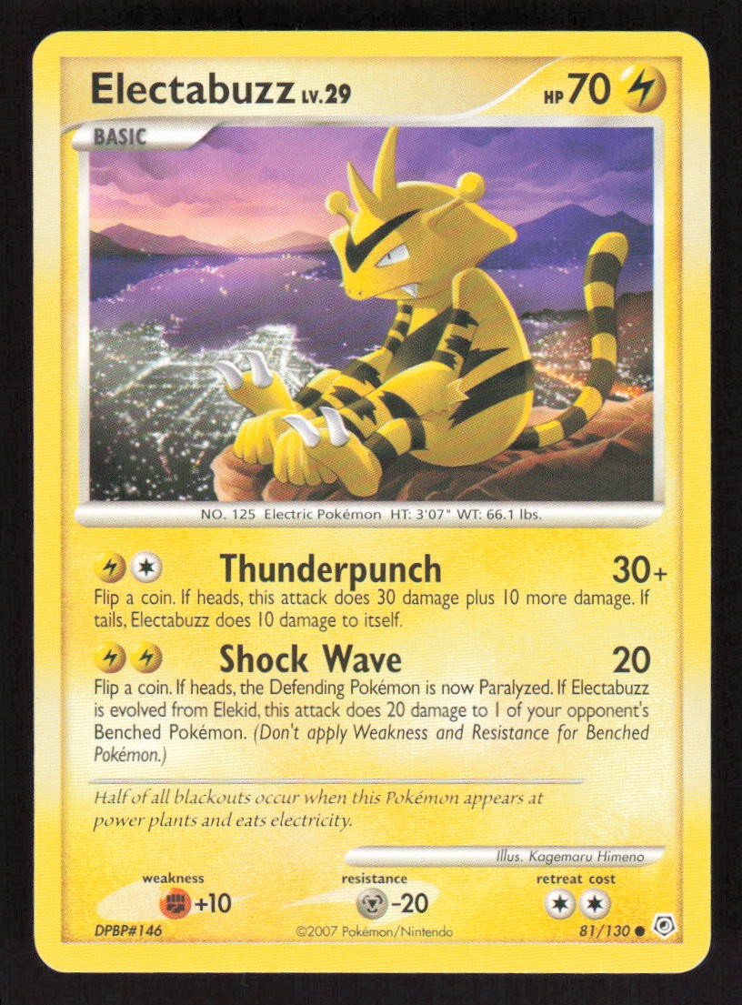 Pokemon TCG Diamond and Pearl Electabuzz #81/130