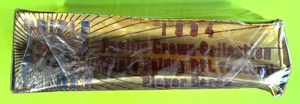 Caja de fútbol americano Pacific Triple Folder 1994 Montana Aikman Favre Sanders Marino Salón de la fama Foto 2 de 4