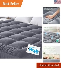 Ultra Soft Queen Size Mattress Topper - Viscose Made from Bamboo Pillow Top M...