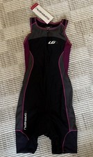 Louis Garneau Comp Suit Women's Triathlon Suit Black Pink Small