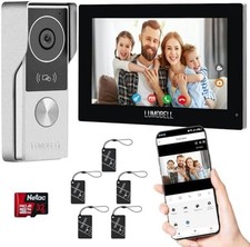 Wired Video Doorbell Camera with Indoor Monitor, Video Intercom System, 7" Touch