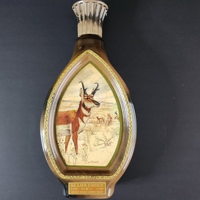 Vintage Beams Choice Decanter KY Straight Bourbon Whiskey Pronghorn Antelope