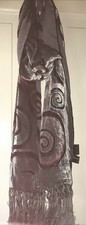 Besarani Collection Silk Velvet Scarf Grey, Pink, Black Swirl Pattern Shawl Wrap