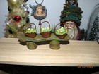 OOAK Miniature Artist Hand Sculpted Woodland Bench Moss Easter Baskets with Eggs — photo 3