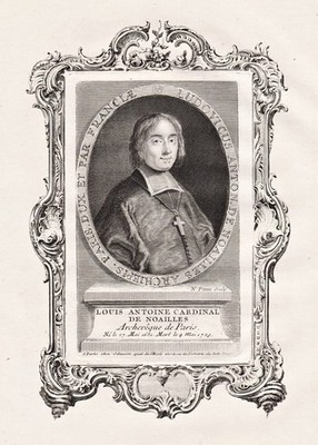Louis Antoine de Noailles Kardinal cardinal Paris Portrait gravure engrav 311099